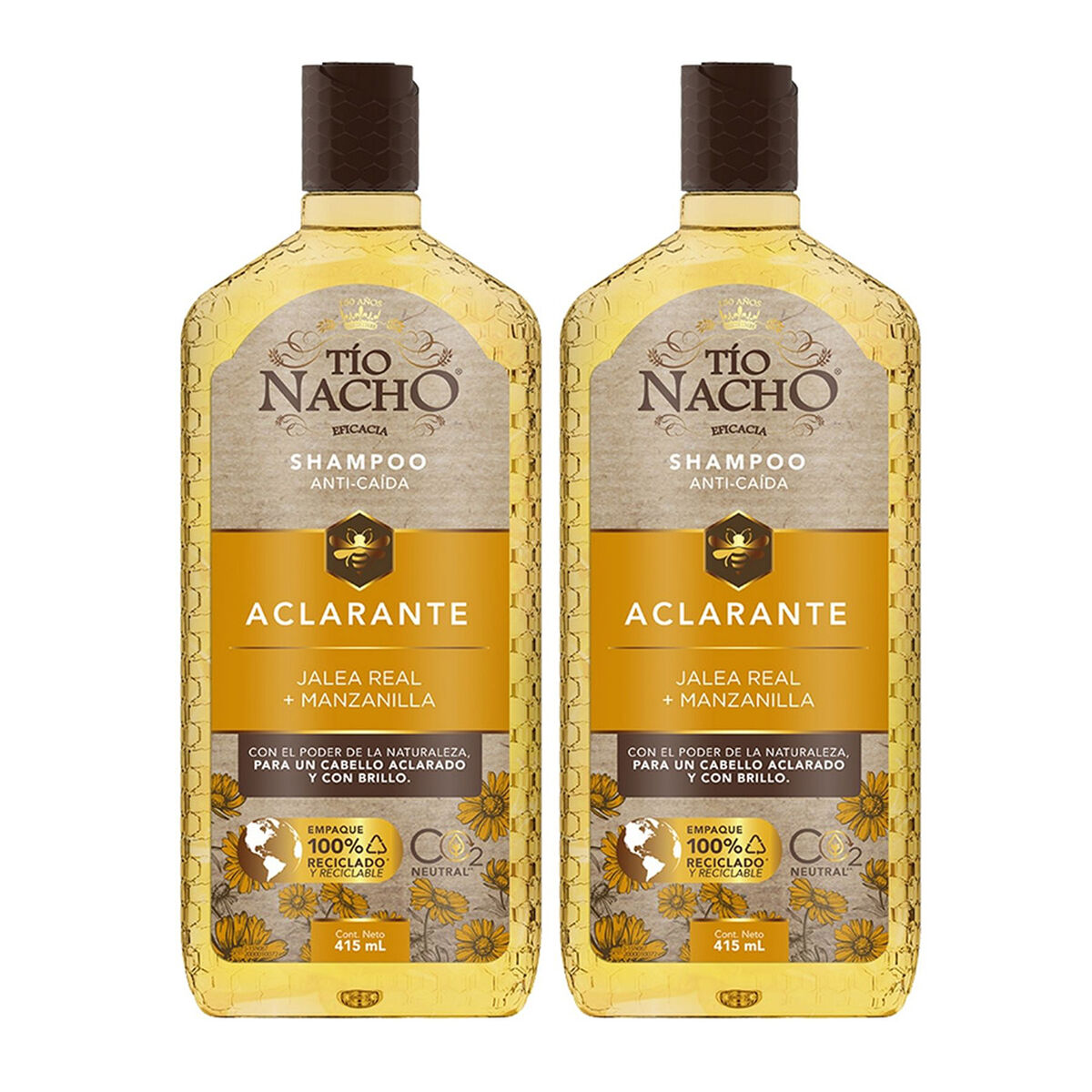 Pack Tío Nacho 02 Shampoo Aclarante 415 ml c/u