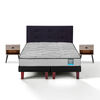 Cama Europea Flex 2 Plazas Dream Dual Box B/D + Respaldo Royal Negro + Velador Rock