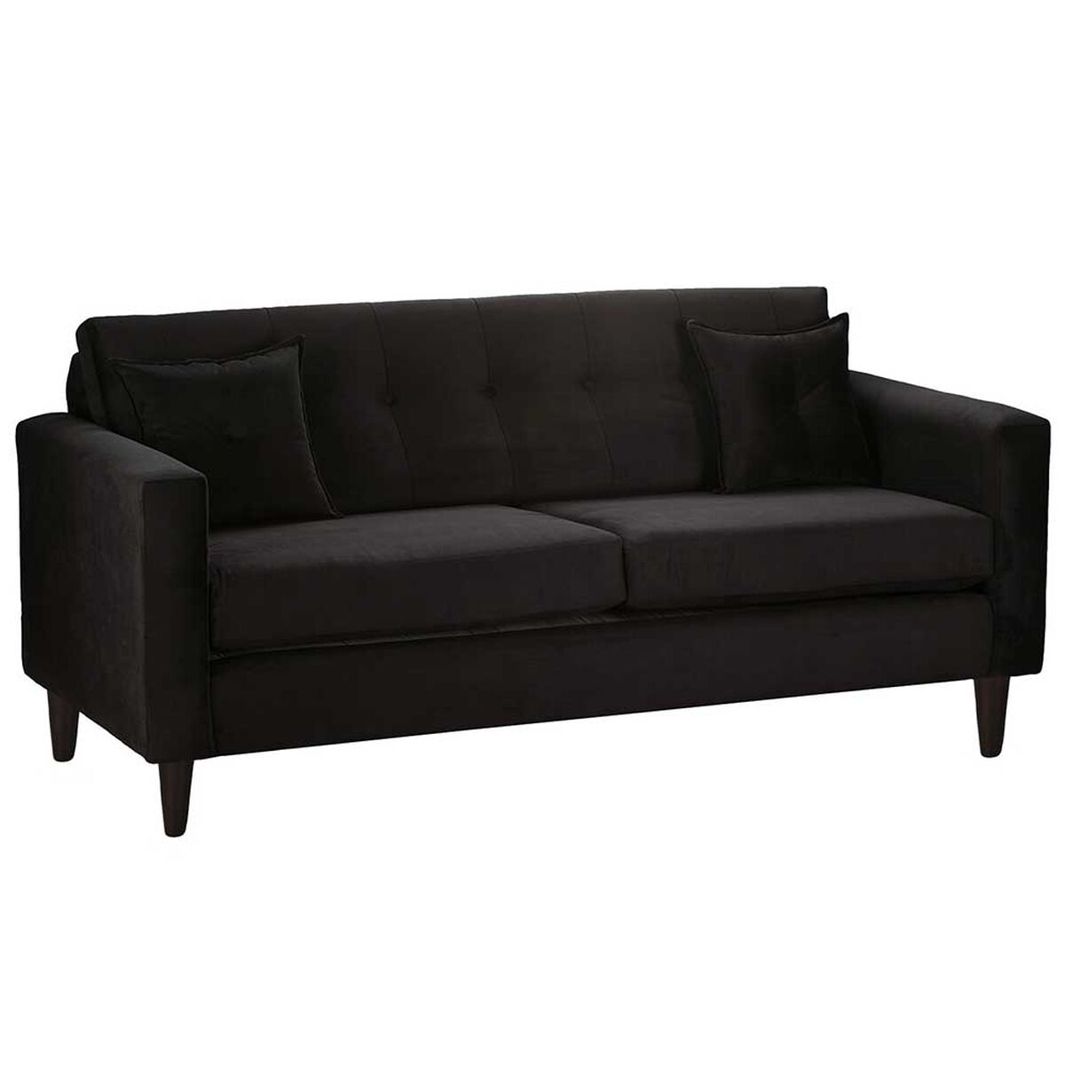 Sofá Bodevir New Retro Felpa 00 3 Cuerpos Negro 