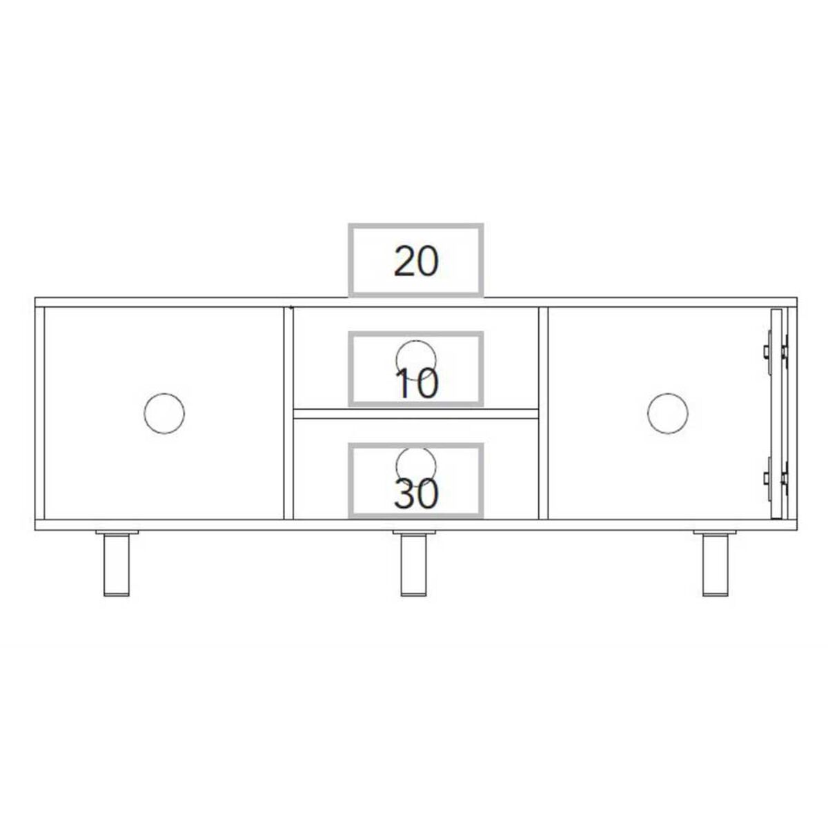 Rack TV TuHome Soho Hasta 45"