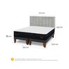 Cama Europea CIC Base Dividida 2 Plazas Súper Permium + Respaldo Sile