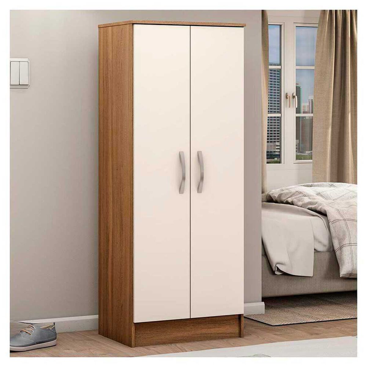 Cl&oacute;set Rodler Viena 2 Puertas Caf&eacute;