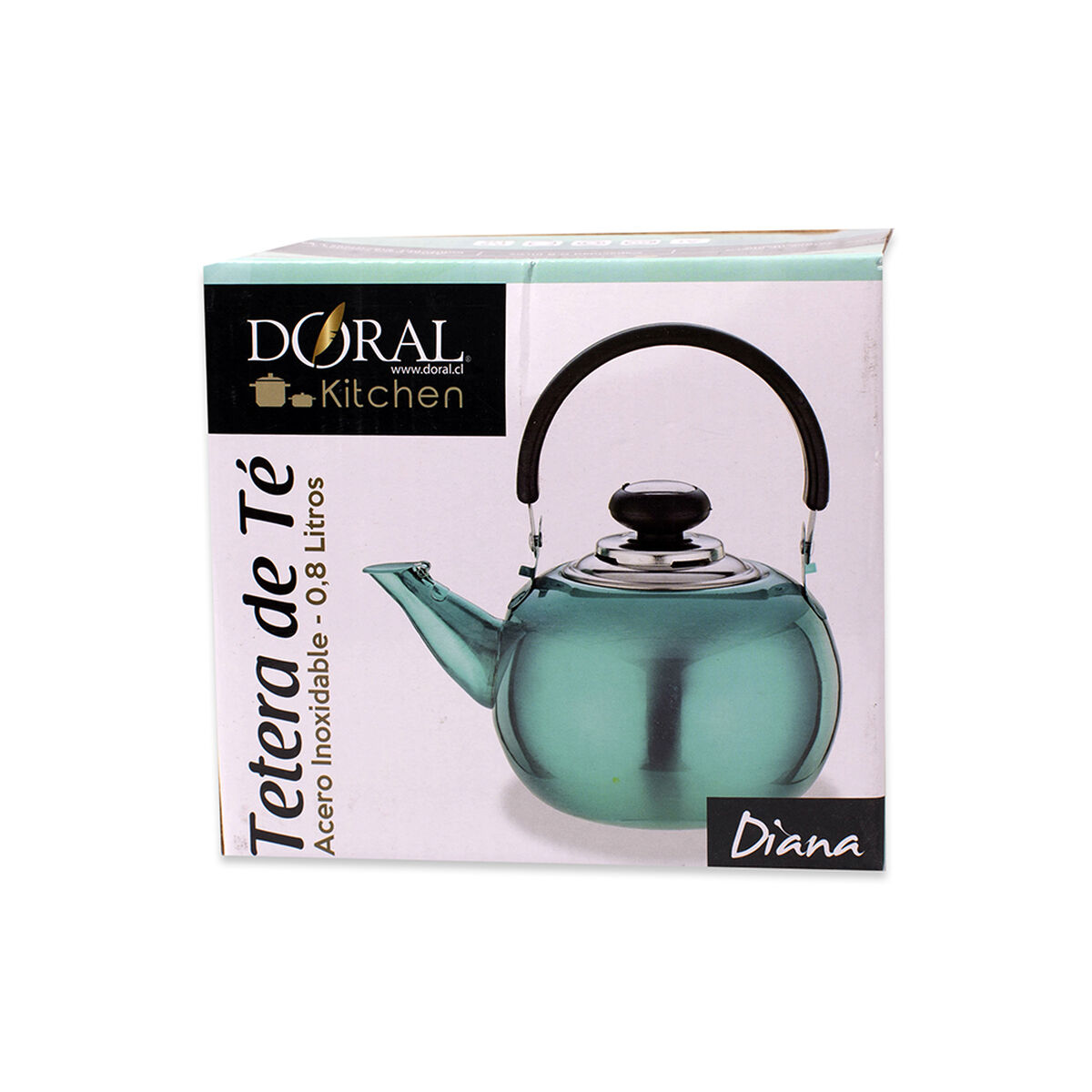 Tetera Doral Diana 0,8 lts.Turquesa