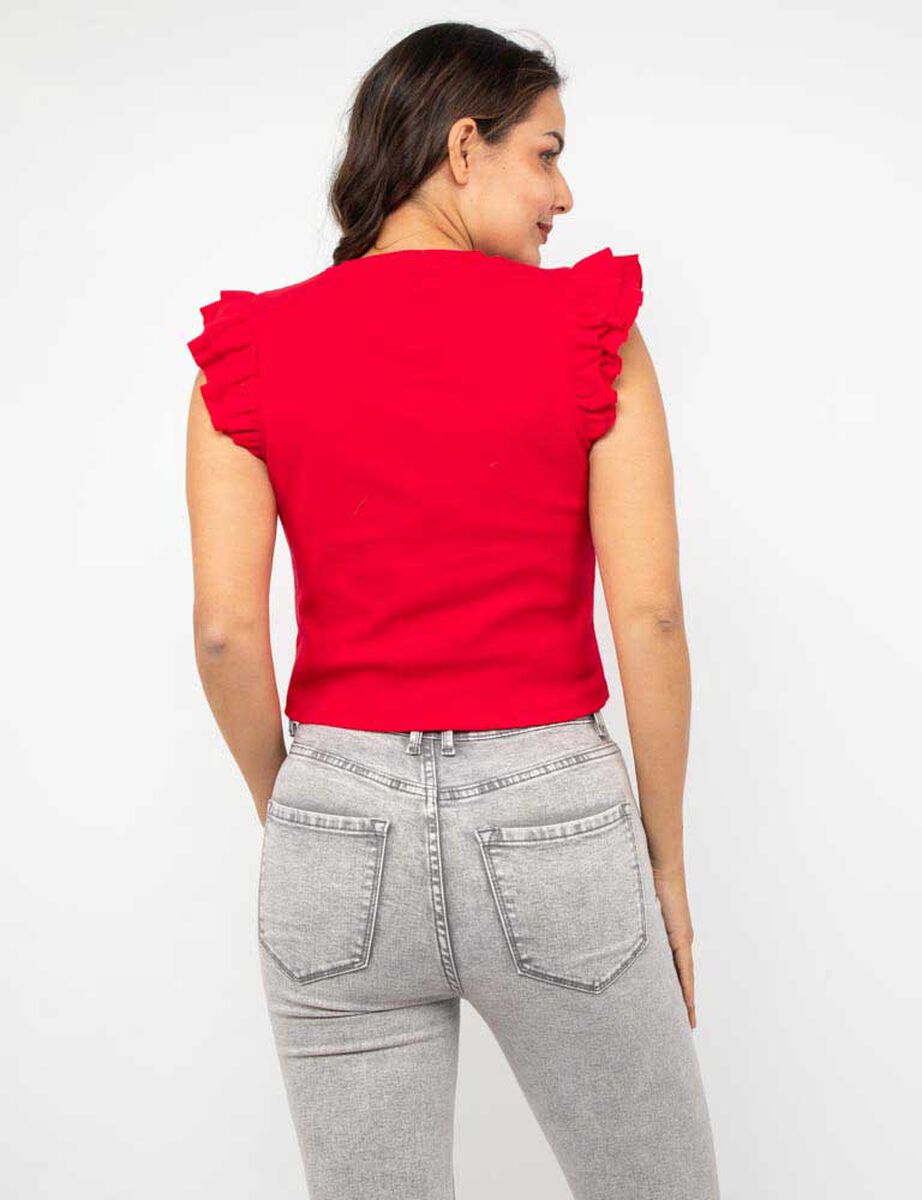 Polera Lisa Sin Mangas Mujer Zibel