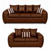 Juego de Living Elegant Detail New Houston 3-2 Cuerpos Tostado