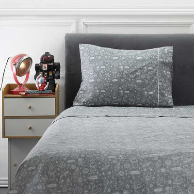 Imagen 1 del producto Juego de Sábanas Infantil Casanova Kids 144 Hilos 1,5 Plazas Space