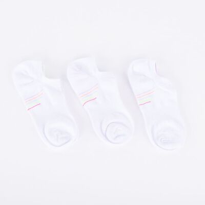 Imagen 1 del producto Pack 3 Calcetines Mujer Icono Blanco