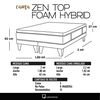 Cama Europea Latam Home Base Dividida King Zen Top Foam Hybrid Velvet Beige