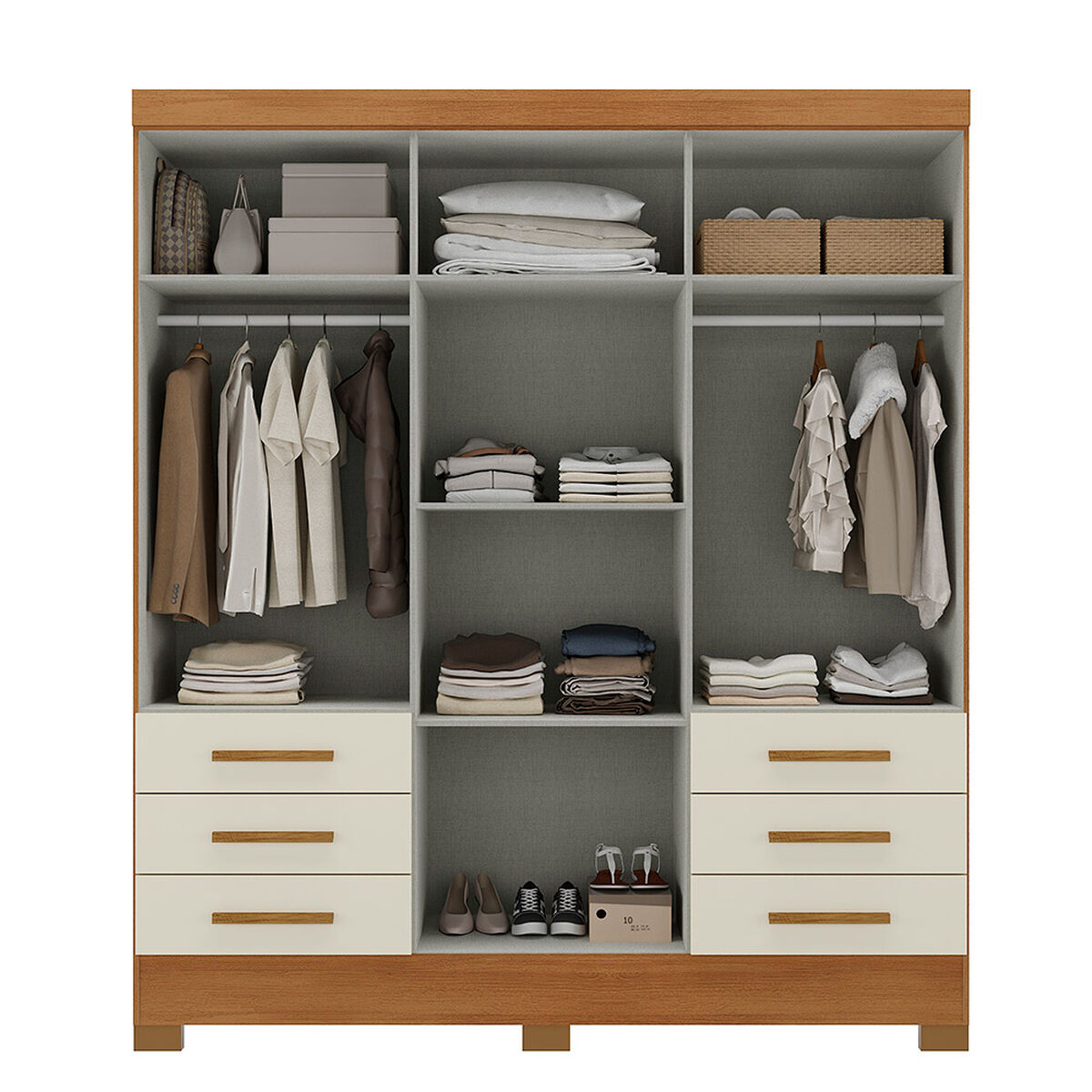 Closet Di Poretti Design Paris 6 Cajones 6 Puertas Caf&eacute;