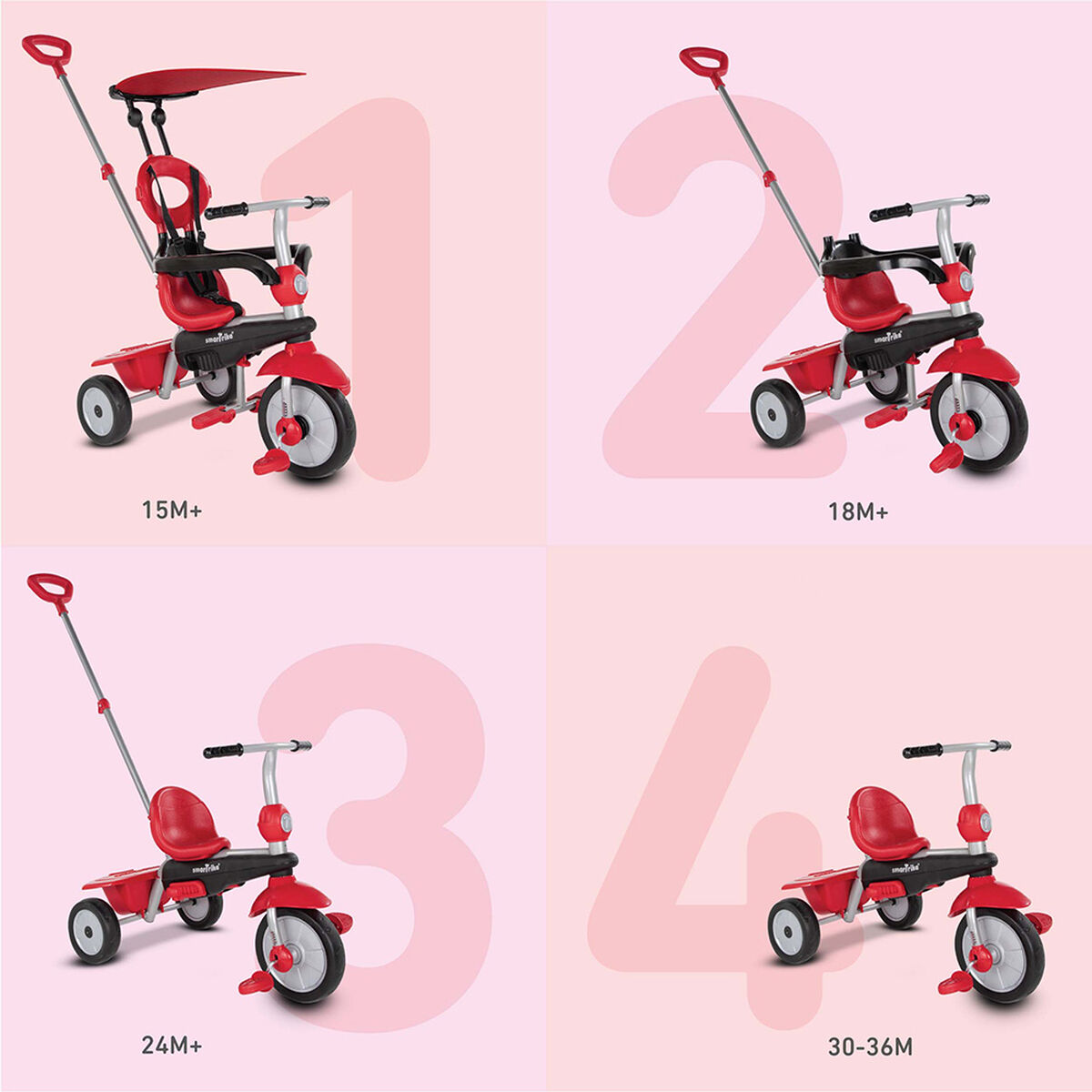 Triciclo Str Zoom 3 en 1 Rojo Smart Trike