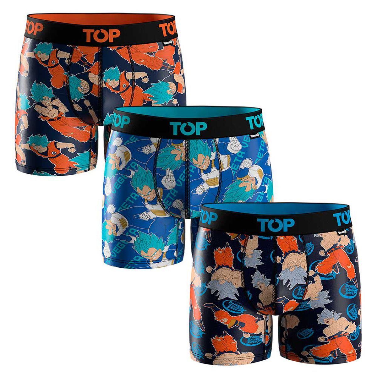 Pack 3 B&oacute;xer Medio Microfibra Dragon Ball Super Hombre Top