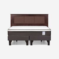 Cama Europea Rosen Base Dividida King New Style 4 Plus + Respaldo Rachel