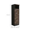 Mueble Archivador TuHome Home Office 4 Cajones Negro Soft Coñac