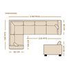 Sofá Seccional Izquierdo Living Factory Jazmin Chaise Longue + Sofá 4 Cuerpos Gold Caramelo
