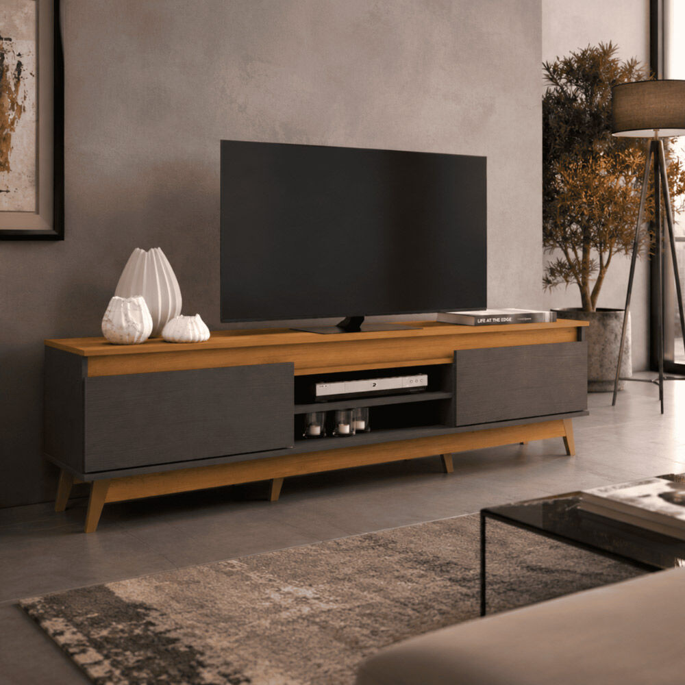 Rack TV Exit Texas hasta 70" Roble Grafito
