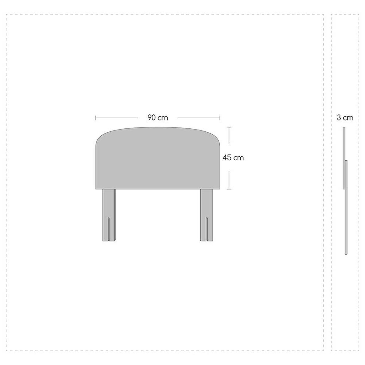 Cama Europea Celta 1 Plaza Atlantis Black + Respaldo + Velador Asturias
