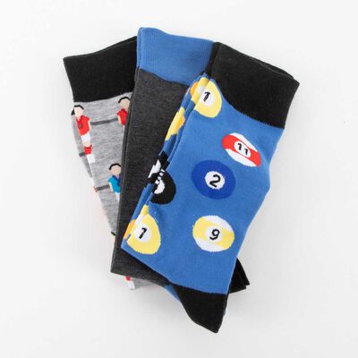 Imagen 2 del producto Pack 3 Calcetines Hombre Icono Azul-Oscur