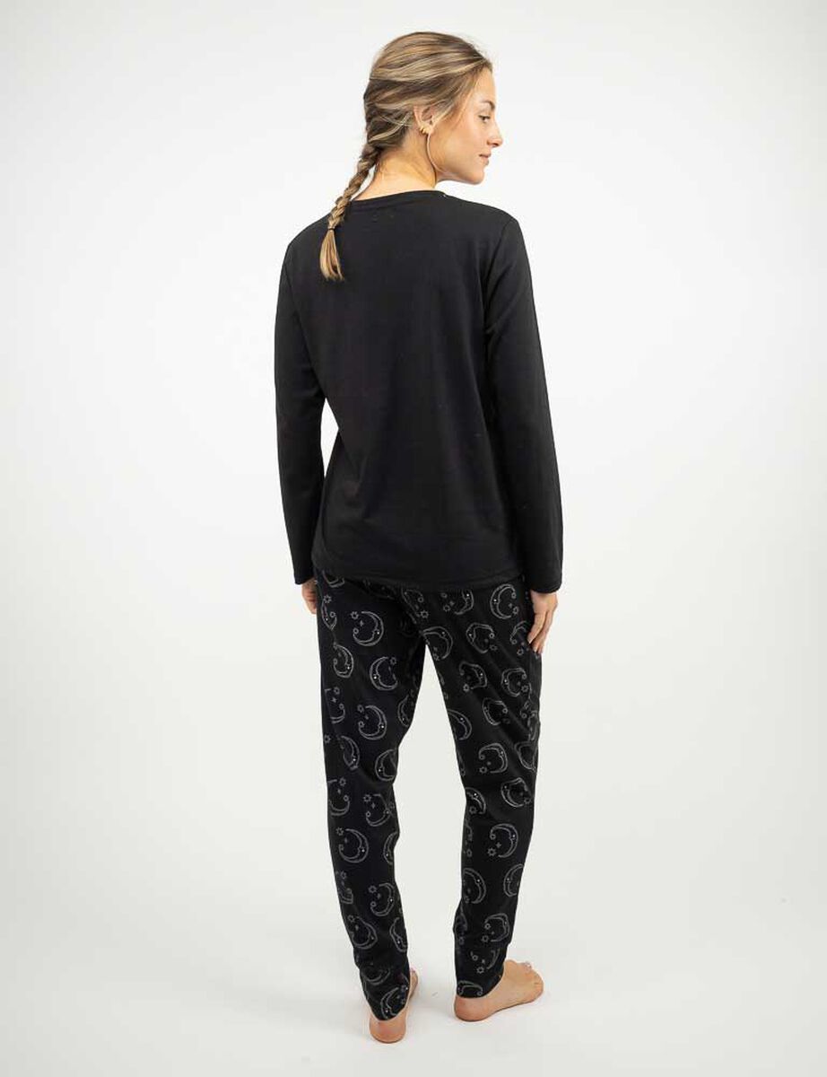 Pijama Larga Algod&oacute;n Manga Larga Mujer Icono
