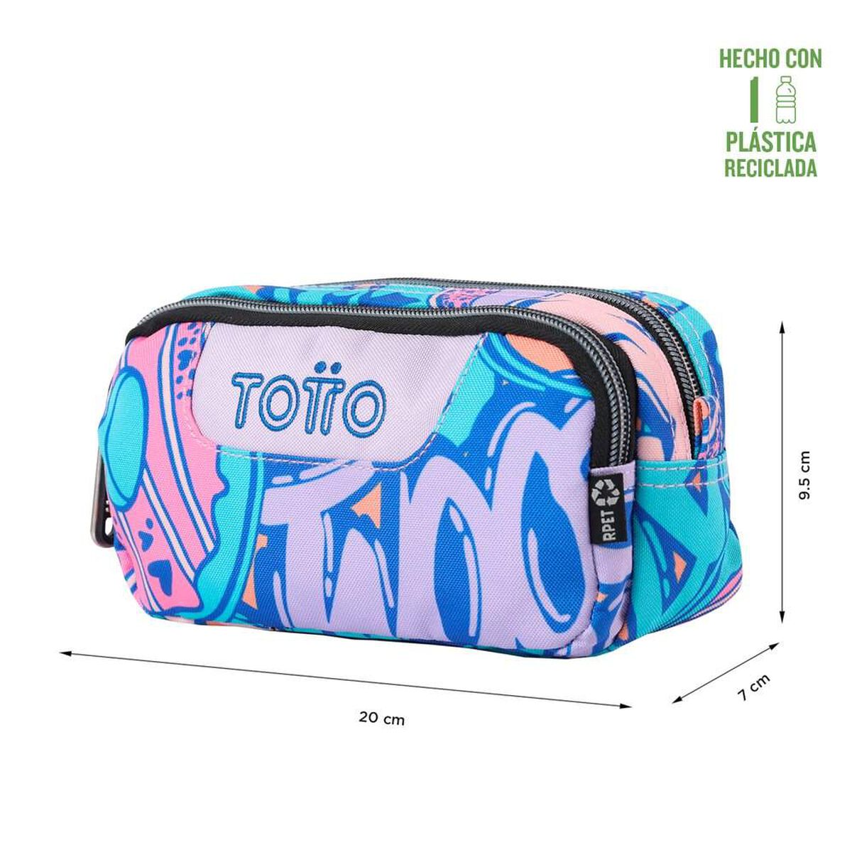 Estuche Multicolor Rosa Totto