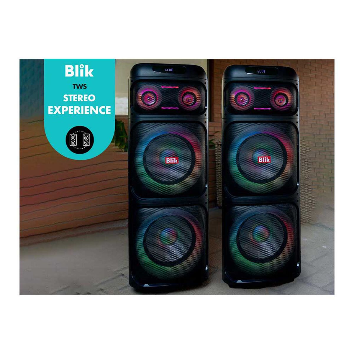 Parlante Bluetooth Blik Light Up 900 Negro
