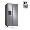 Refrigerador Side By Side Samsung RS60T5200S9/ZS 602 lts.