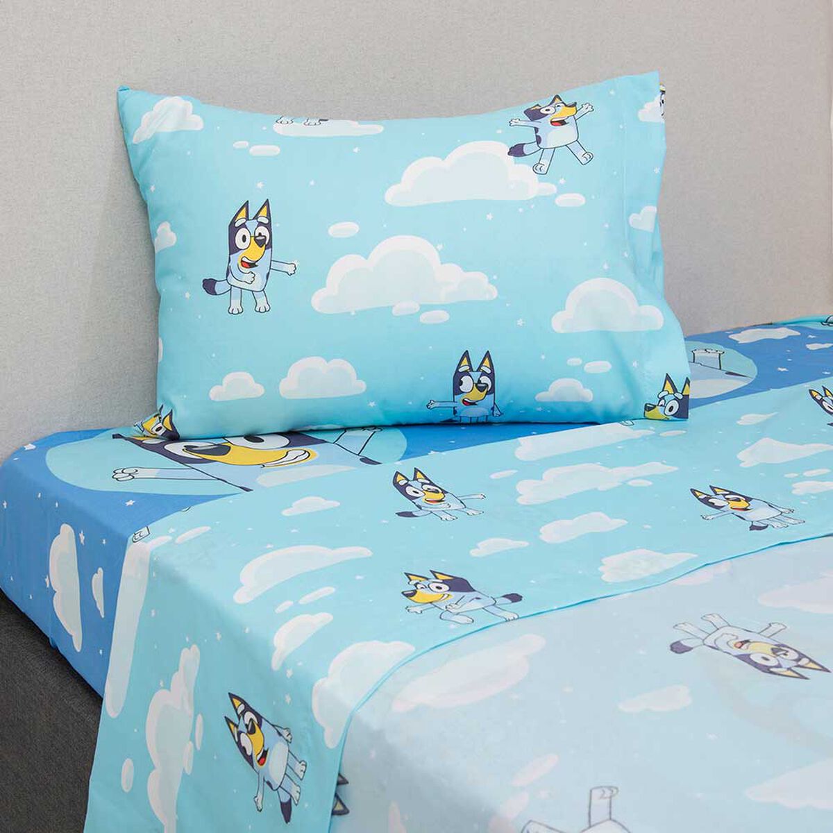 Juego de Sabanas Bluey 1.5 Plazas Bluey Nubes
