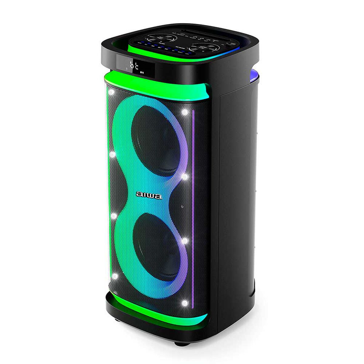 Parlante Portatil AIWA Karaoke Tws Led Aw-poh5d Negro