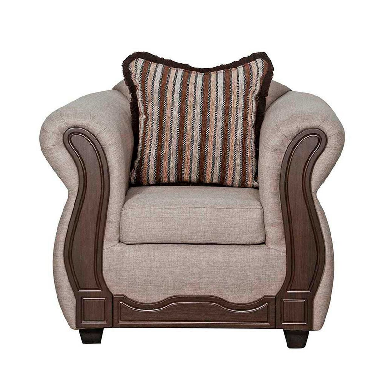 Juego de Living Black Factory Sofia 6 Cuerpos Beige