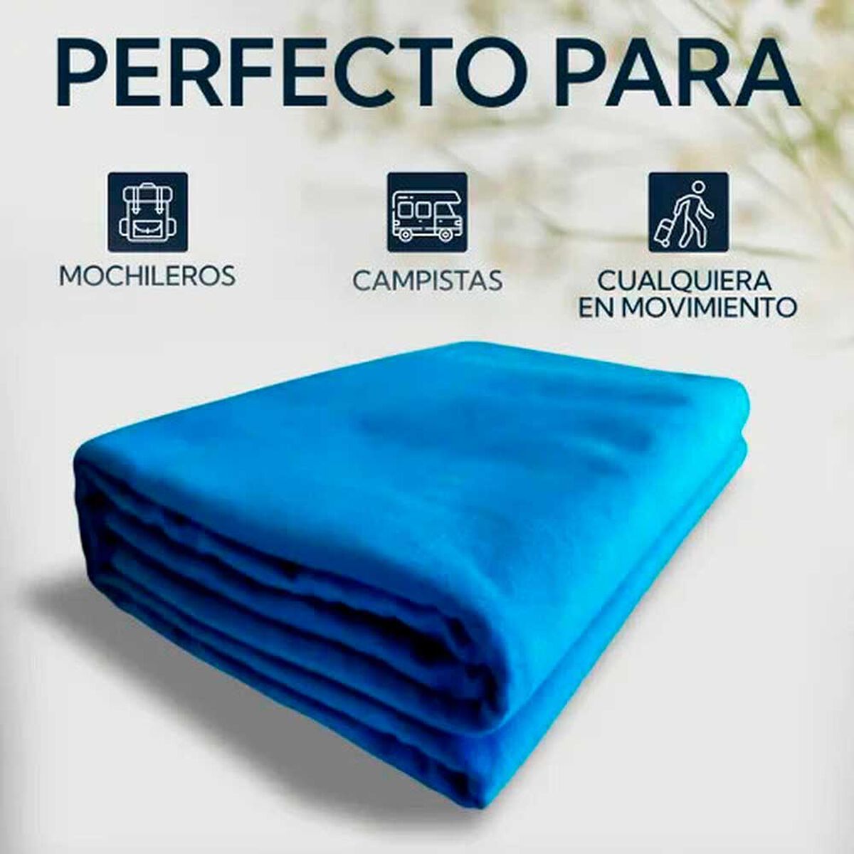 Toalla Extra Grande Microfibra Suede Azul 2 Unidades Pro Outdoor