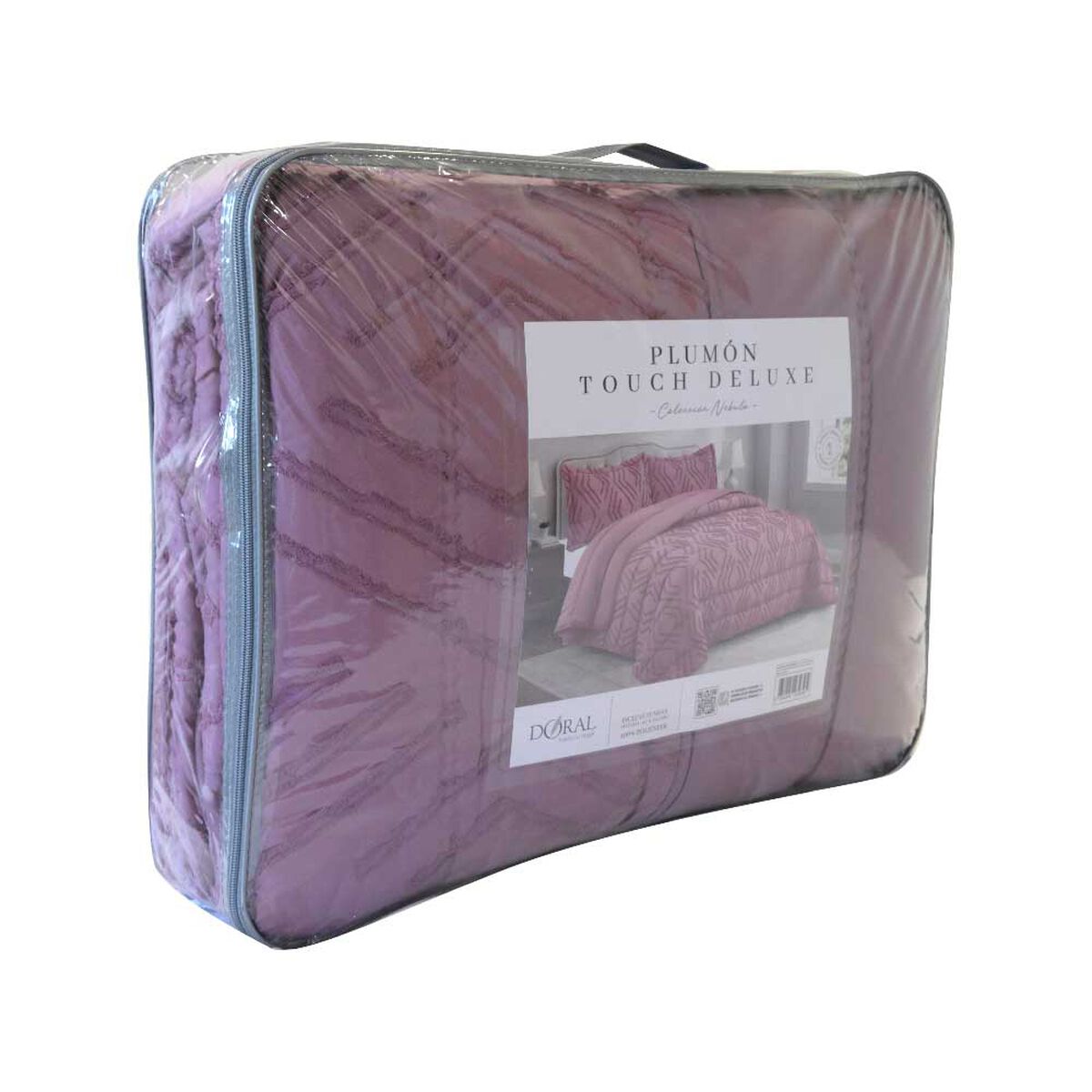 Plum&oacute;n Doral 1.5 Plazas Touch Nebula Liso Rosa