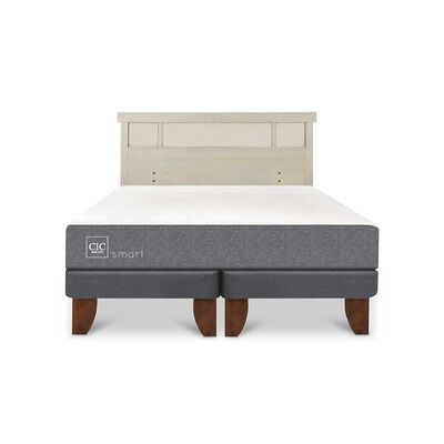 Imagen 1 del producto Cama Europea CIC Base Dividida 2 Plazas Smart + Respaldo Dublin Alpino