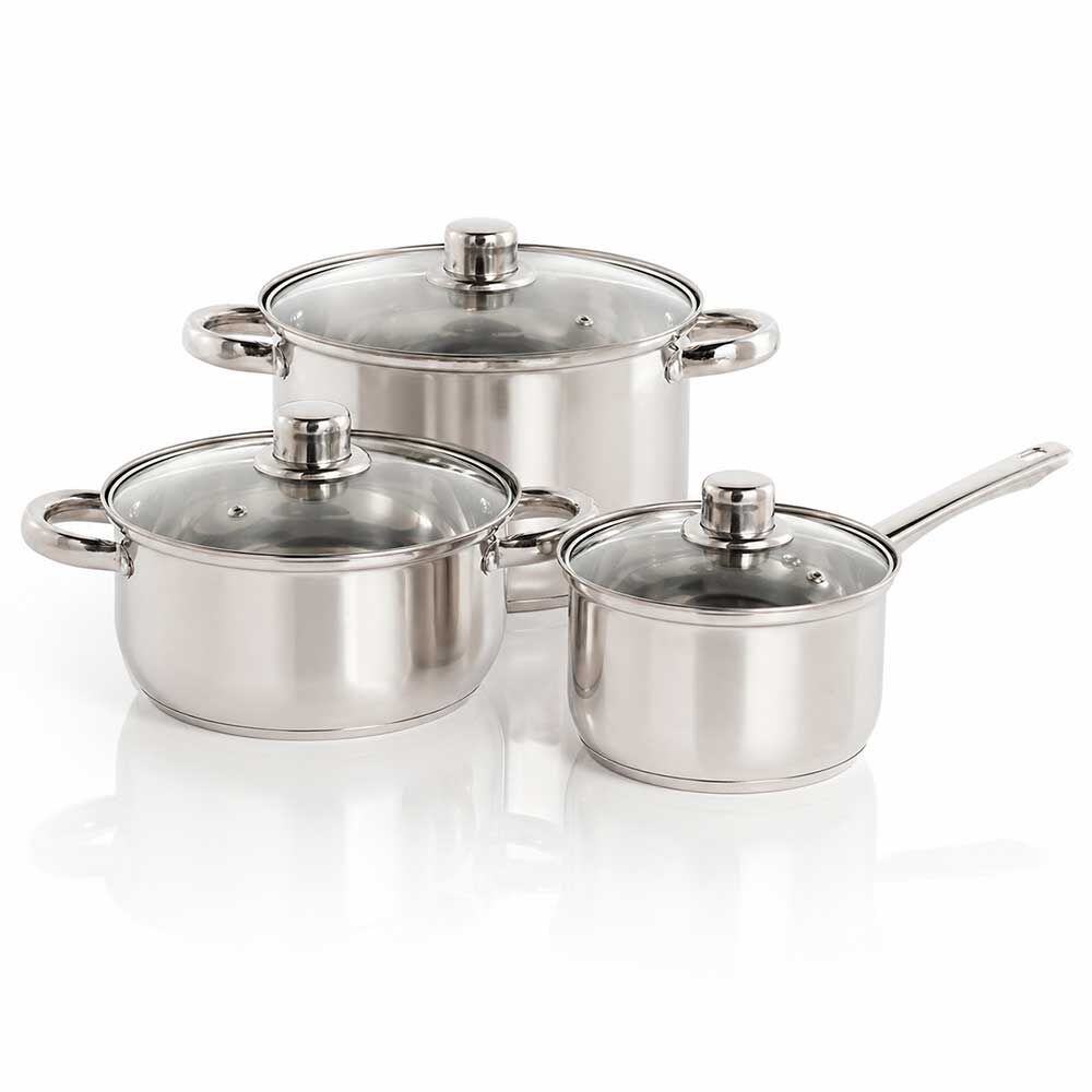 Batería de Cocina Acero Vitta Mecina 6 Piezas