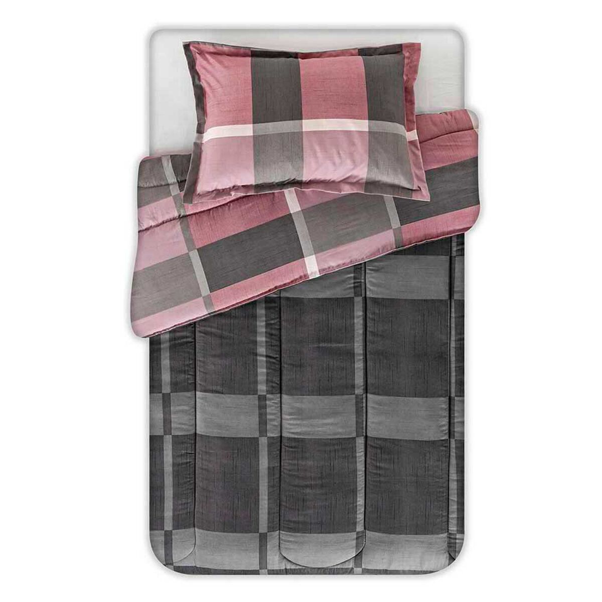 Plum&oacute;n Cannon 1,5 Plazas Check Rosa