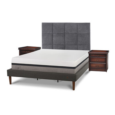 Imagen 2 del producto Cama Europea CIC Curve King Balance + Respaldo + 2 Veladores Tamesis
