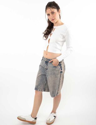 Imagen 2 del producto Bermuda Indigo Mujer Icono Celeste-Ac