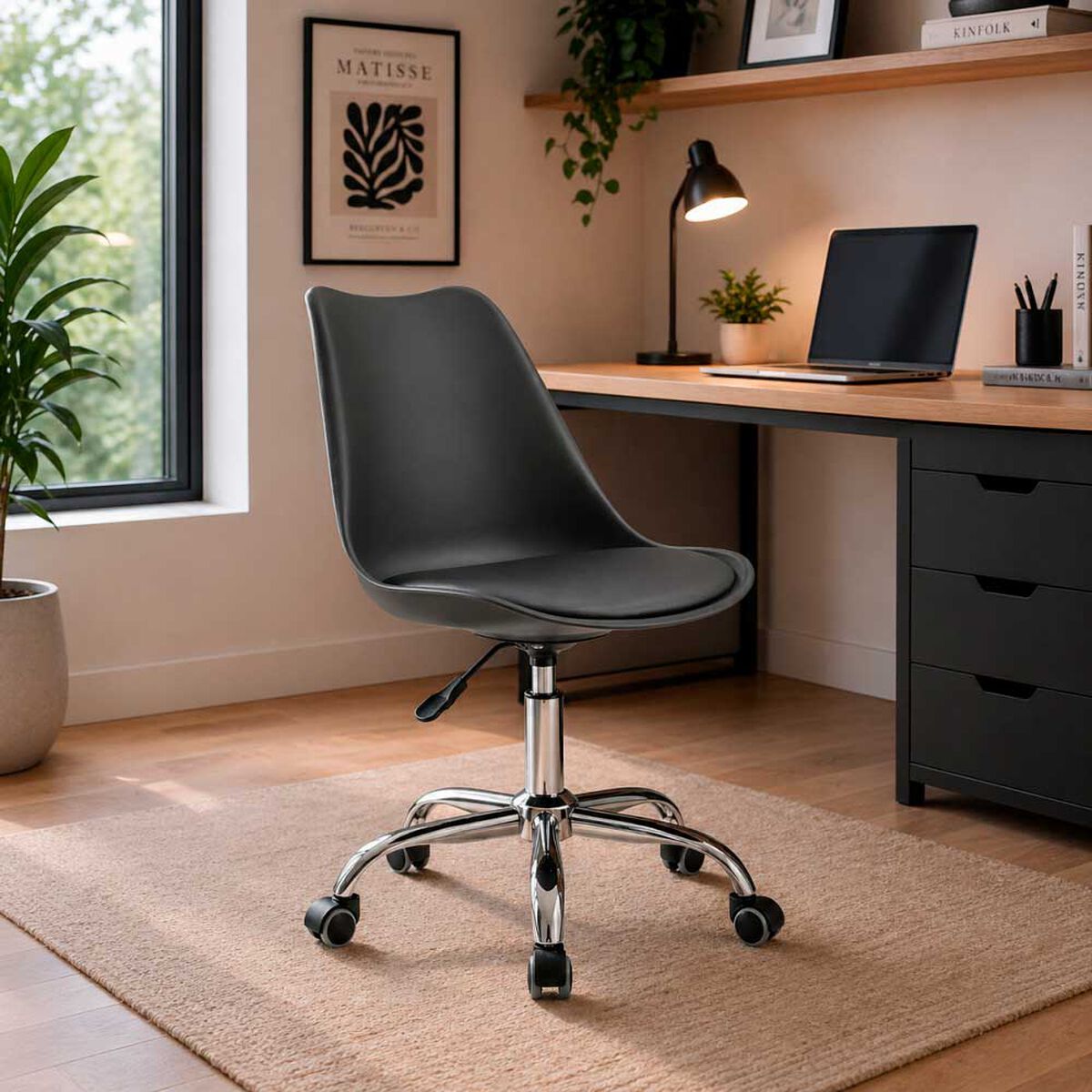 Silla de Escritorio Arthome Shanghai Negra