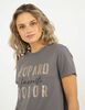 Polera Con Estampado Manga Corta Mujer Icono