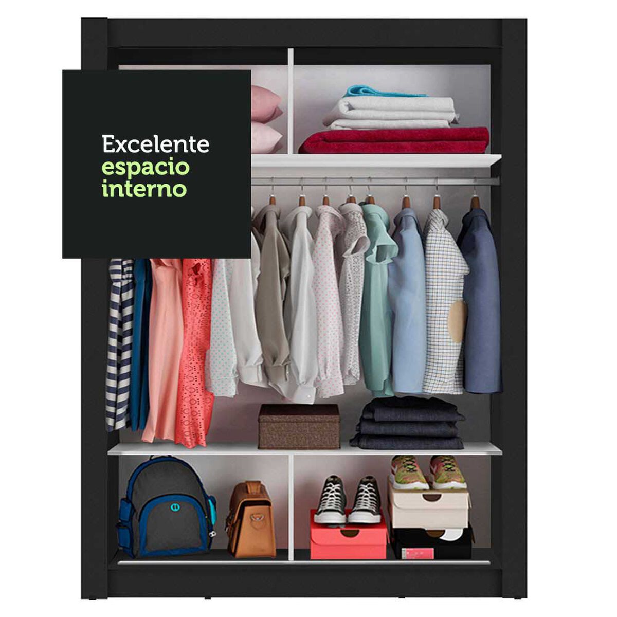 Closet Vekkahome Denver 2 Puertas Bicolor