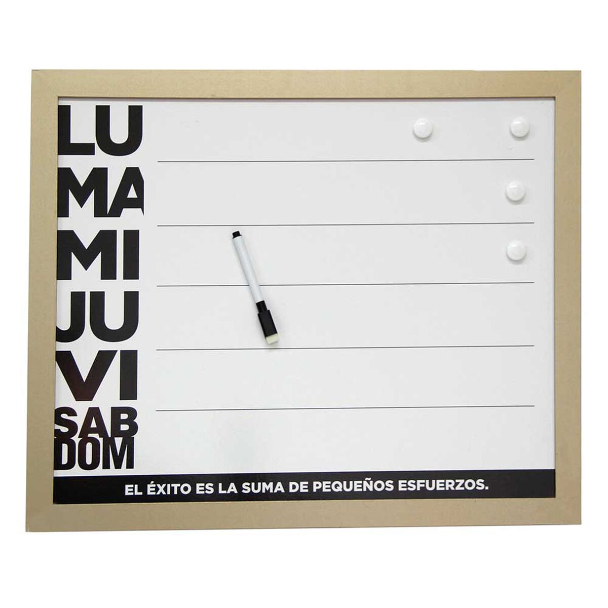 Pizarra Pl&aacute;stico Vgo Work 40 x 50 cm Dorado