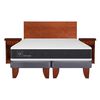 Cama Europea CIC Base Dividida 2 Plazas Ortopedic + Respaldo + 2 Veladores New Villarrica