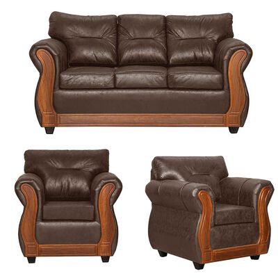 Imagen 1 del producto Juego de Living Black Factory Toronto 5 Cuerpos Chocolate