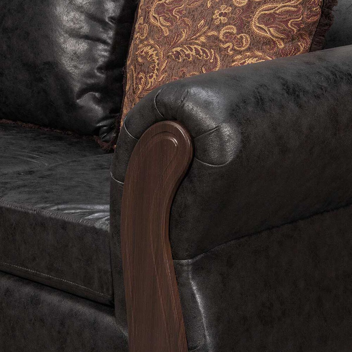 Sof&aacute; Black Factory Sofia 3 Cuerpos Negro