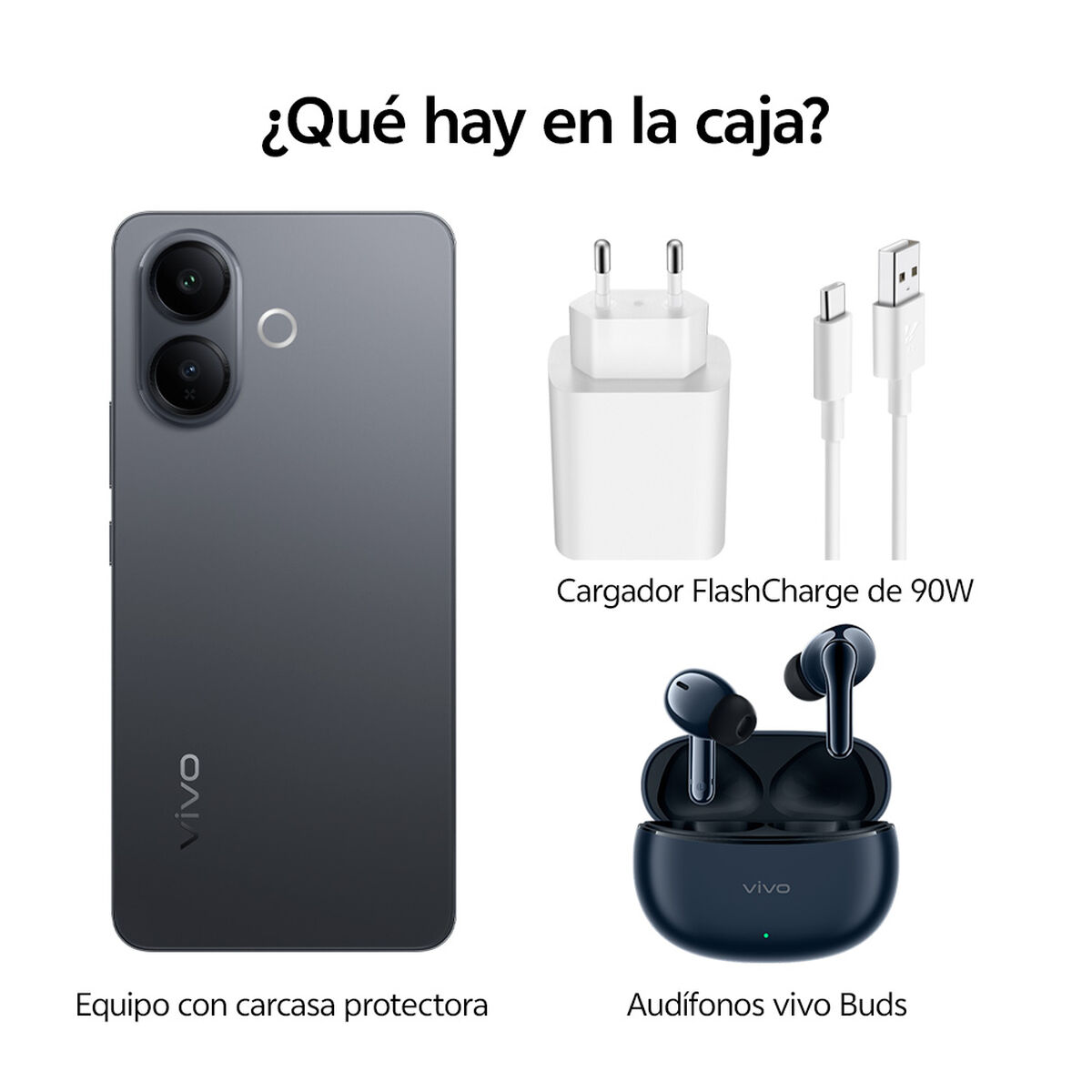 Smartphone VIVO V60 LITE 256 GB 6,77" Negro Libre