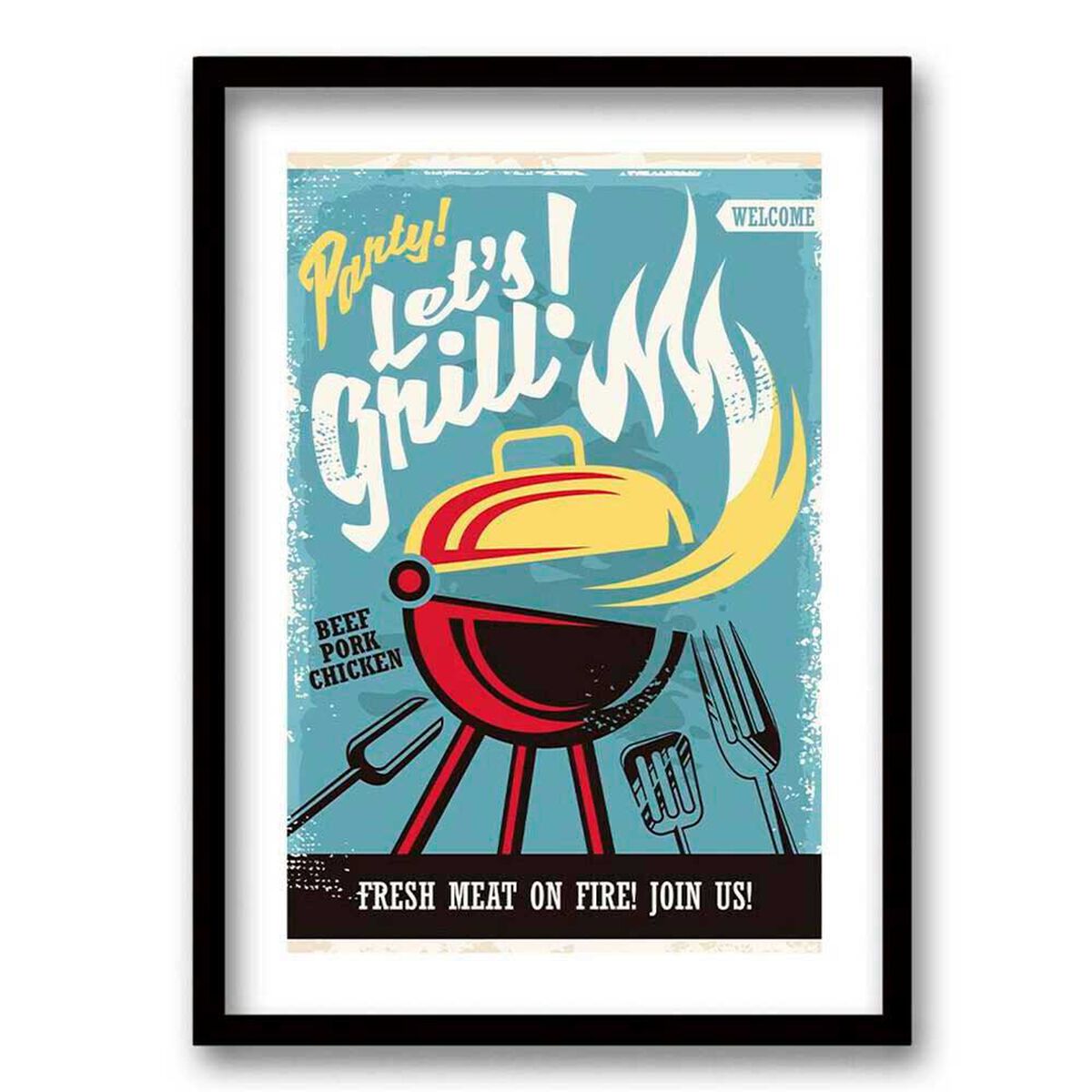 Cuadro Decorativo Retela Grill 40 x 30 cm