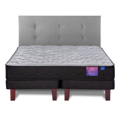 Imagen 2 del producto Cama Europea Flex Base Dividida 2 Plazas Therapedic Plus + Respaldo Royal Gris