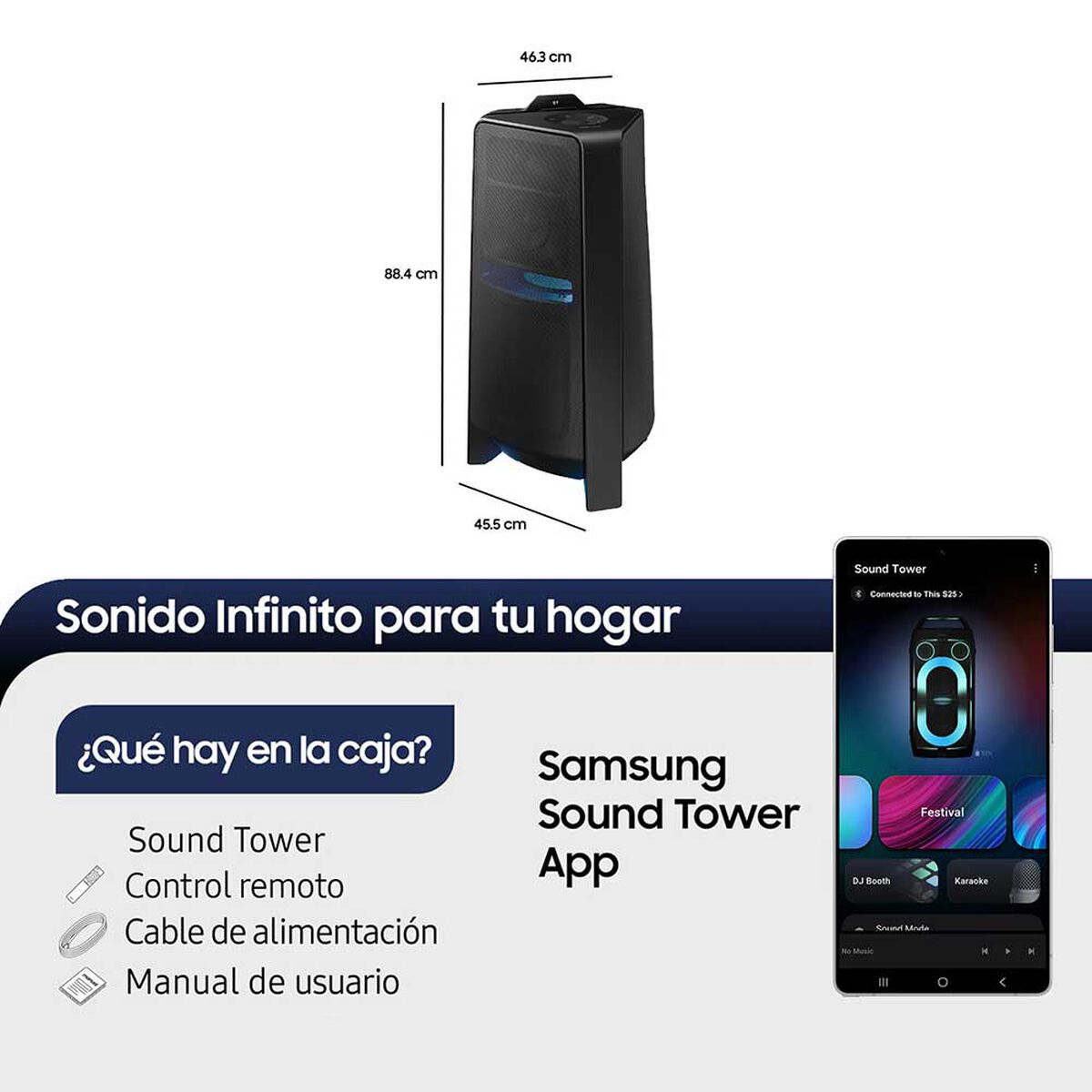 Minicomponente Sound Tower Samsung MX-T70/ZS