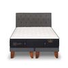 Cama Europea CIC Base Dividida 2 Plazas Premium + Respaldo Kavery