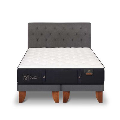 Imagen 1 del producto Cama Europea CIC Base Dividida 2 Plazas Premium + Respaldo Kavery