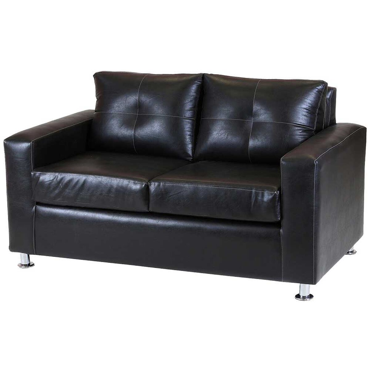 Sofá Muebles America George 2 Cuerpos Negro