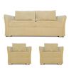 Juego de Living Elegant Detail Atlanta   Sof&aacute; 3 Cuerpos + Dos Sillones 1 Cuerpo Beige